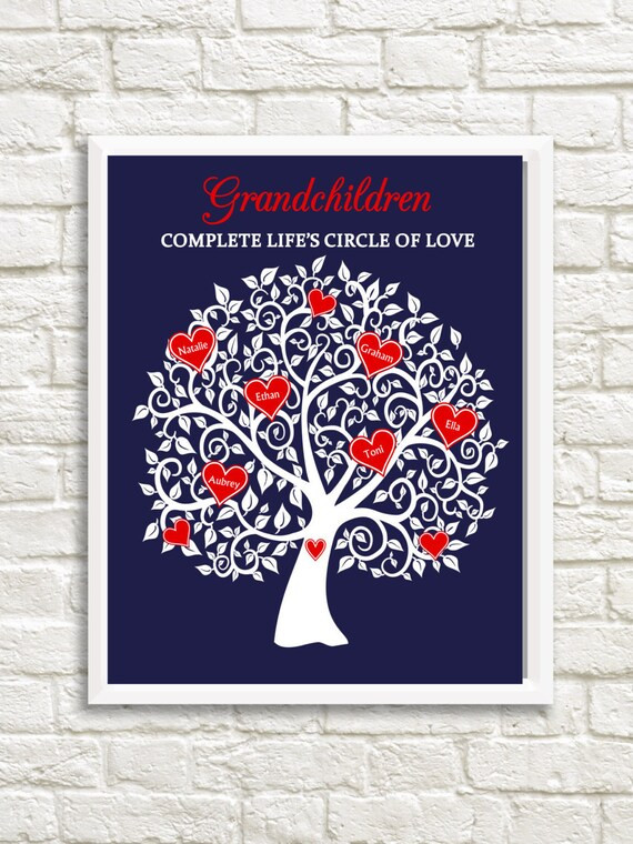 Valentine Gift Ideas For Grandchildren
 Valentine s Day Gift Grandchildren Family Tree Gift for