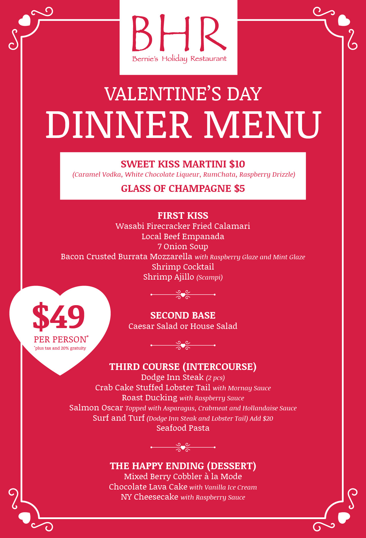 Valentine'S Day Dinner Nyc
 Valentine s Day Dinner 2017