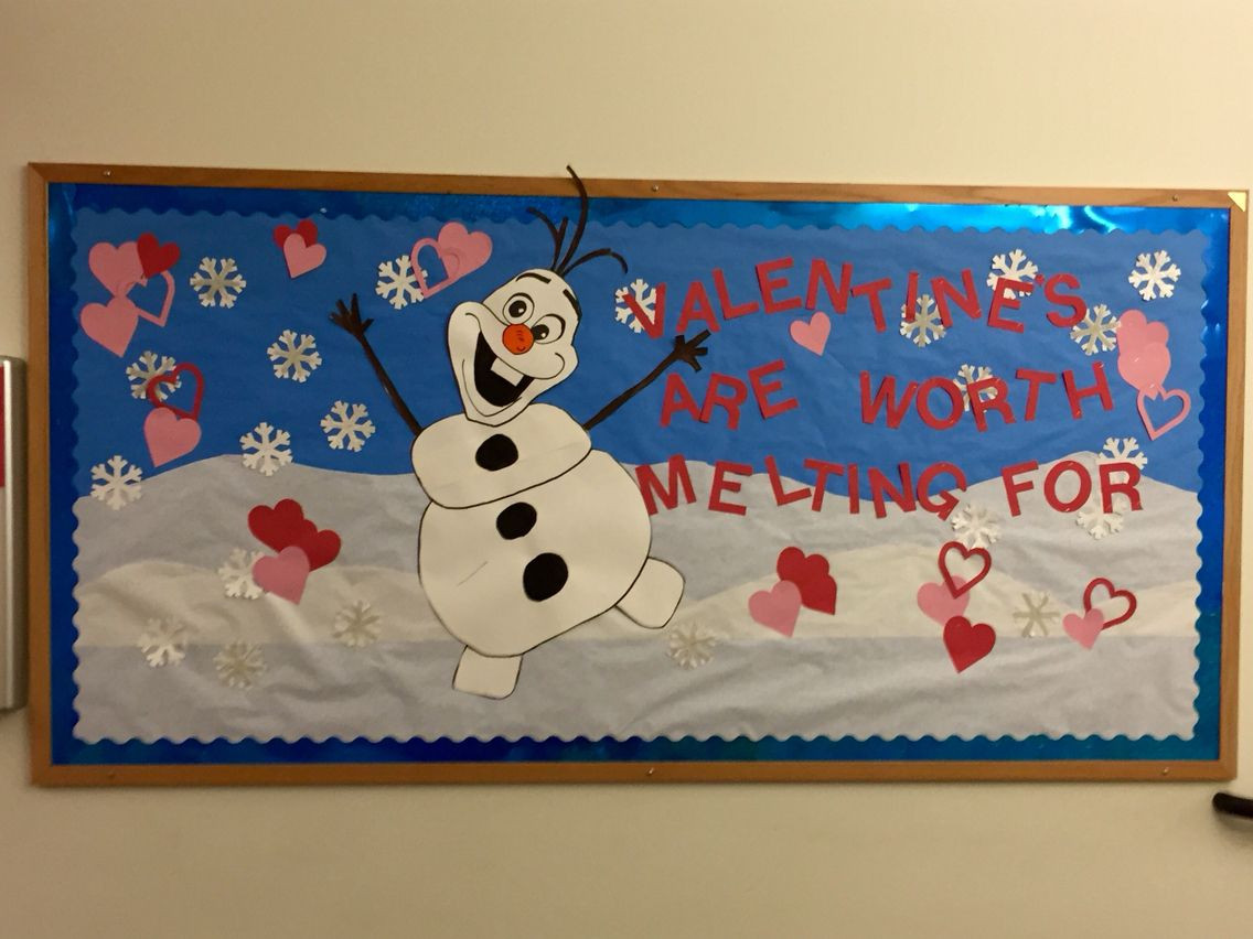 Valentines Day Bulletin Board Ideas For Preschool
 Olaf Valentines Day Bulletin Board