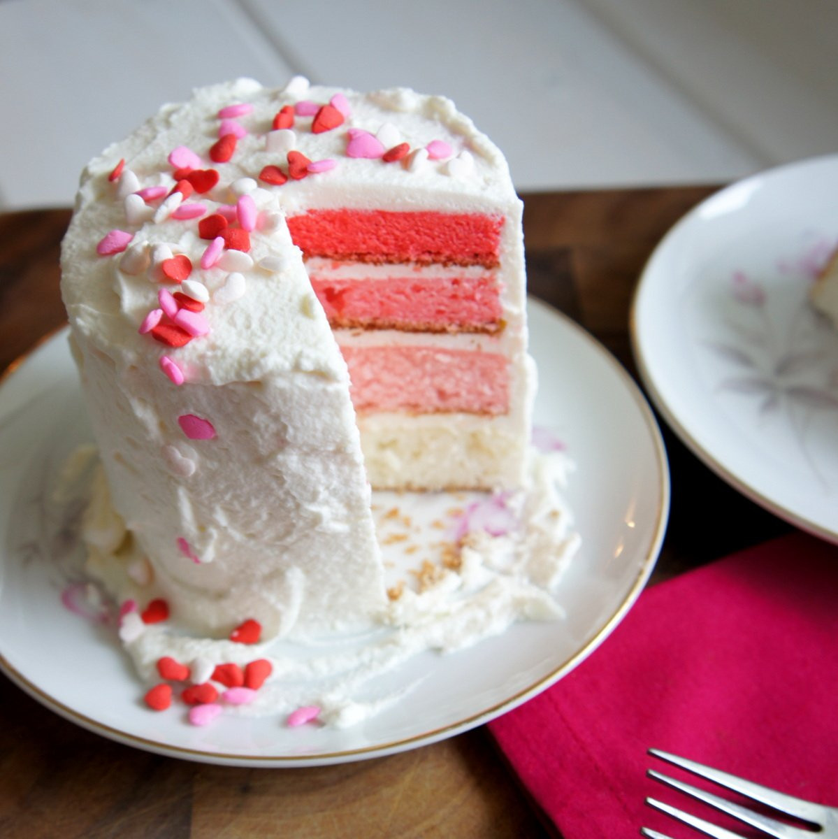 Valentines Day Cake Ideas
 Mini Ombré Valentines Day Cake for Two
