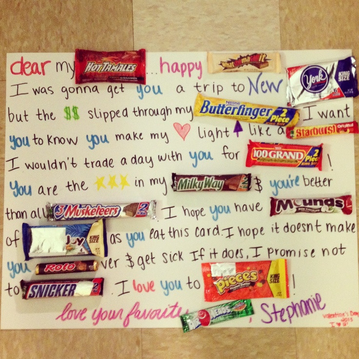 Valentines Day Card With Candy
 17 Best images about Candy cards on Pinterest