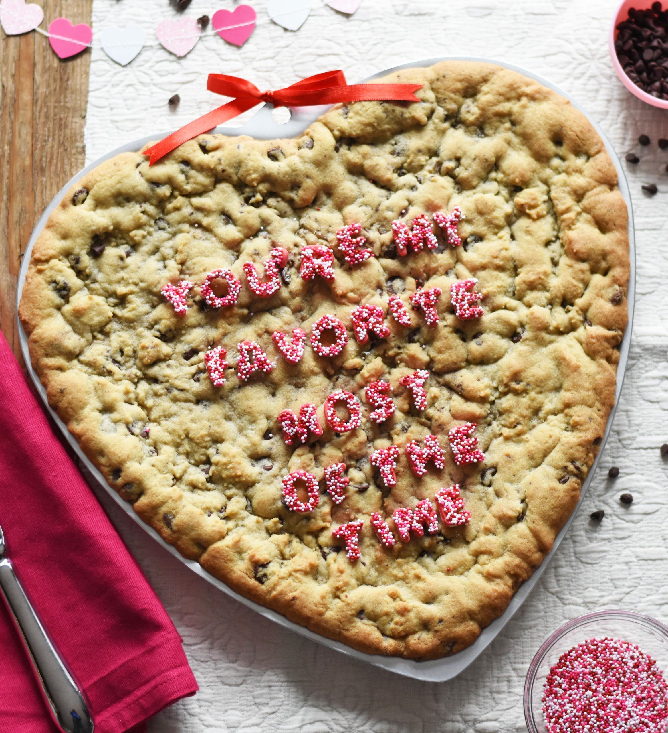 Valentines Day Cookies Recipes
 Valentine s Day Chocolate Chip Cookie Cake Recipe