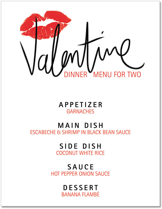 Valentines Day Dinner Restaurant
 A Valentine’s Day Dinner Menu to Heat up Your Body Heart