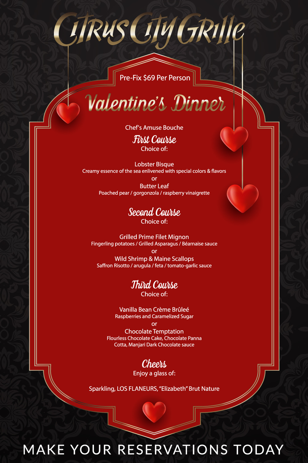 Valentines Day Dinner Restaurant
 Valentine’s Day Dinner – Citrus City Grille