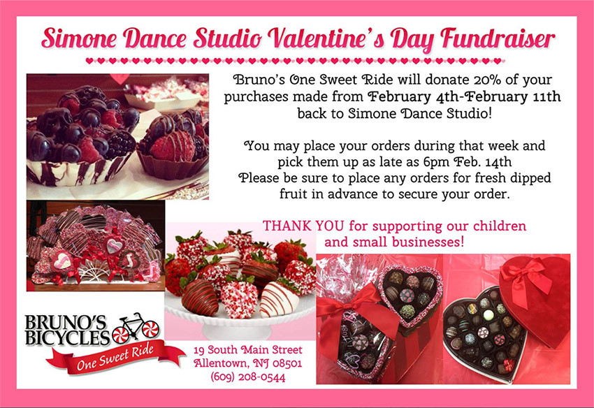 Valentines Day Fundraising Ideas
 Simone Dance Studio Valentine s Day Fundraiser Bruno s