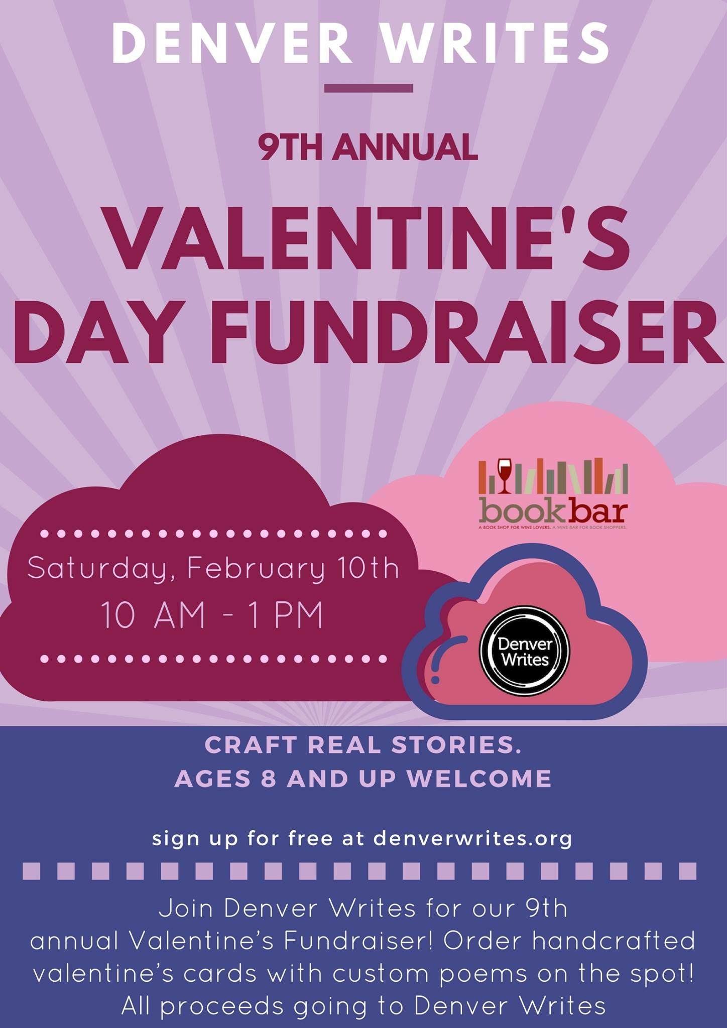 Valentines Day Fundraising Ideas
 February 10th 2018 – 9th Annual Valentine’s Day Poetry