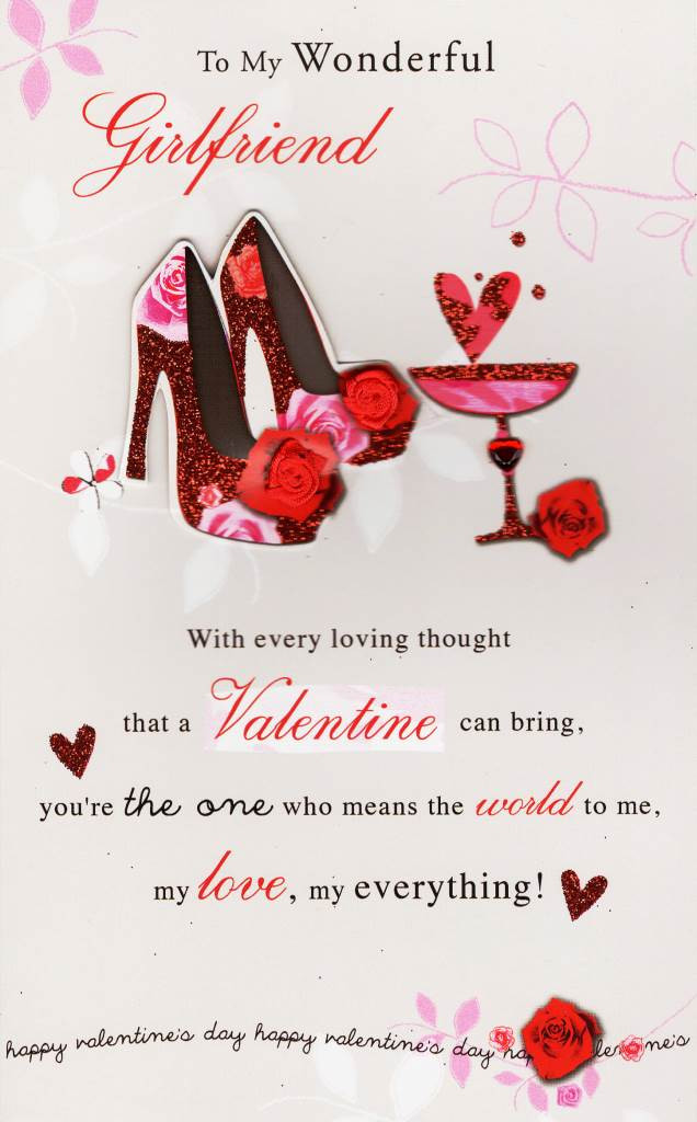 Valentines Day Quotes For Girlfriend
 To My Wonderful Girlfriend Valentine s Day Card