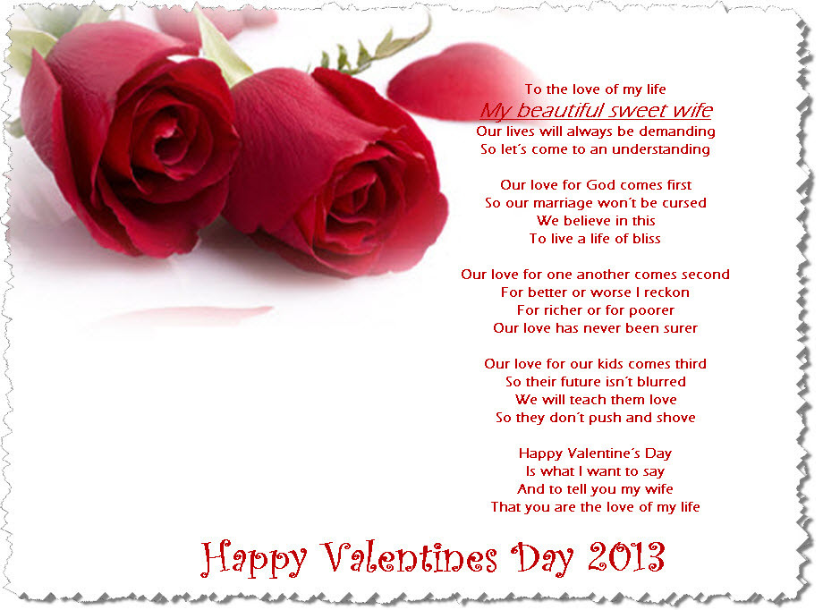 Valentines Day Quotes For My Wife
 Happy Valentine 2013 Ecards Quotes for wife