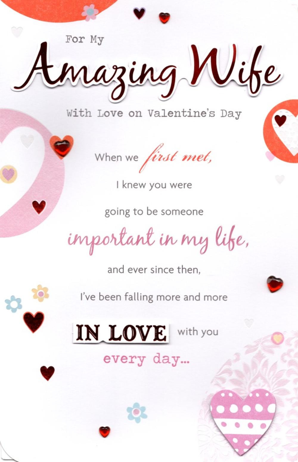Valentines Day Quotes For My Wife
 Amazing Wife Valentine s Day Greeting Card