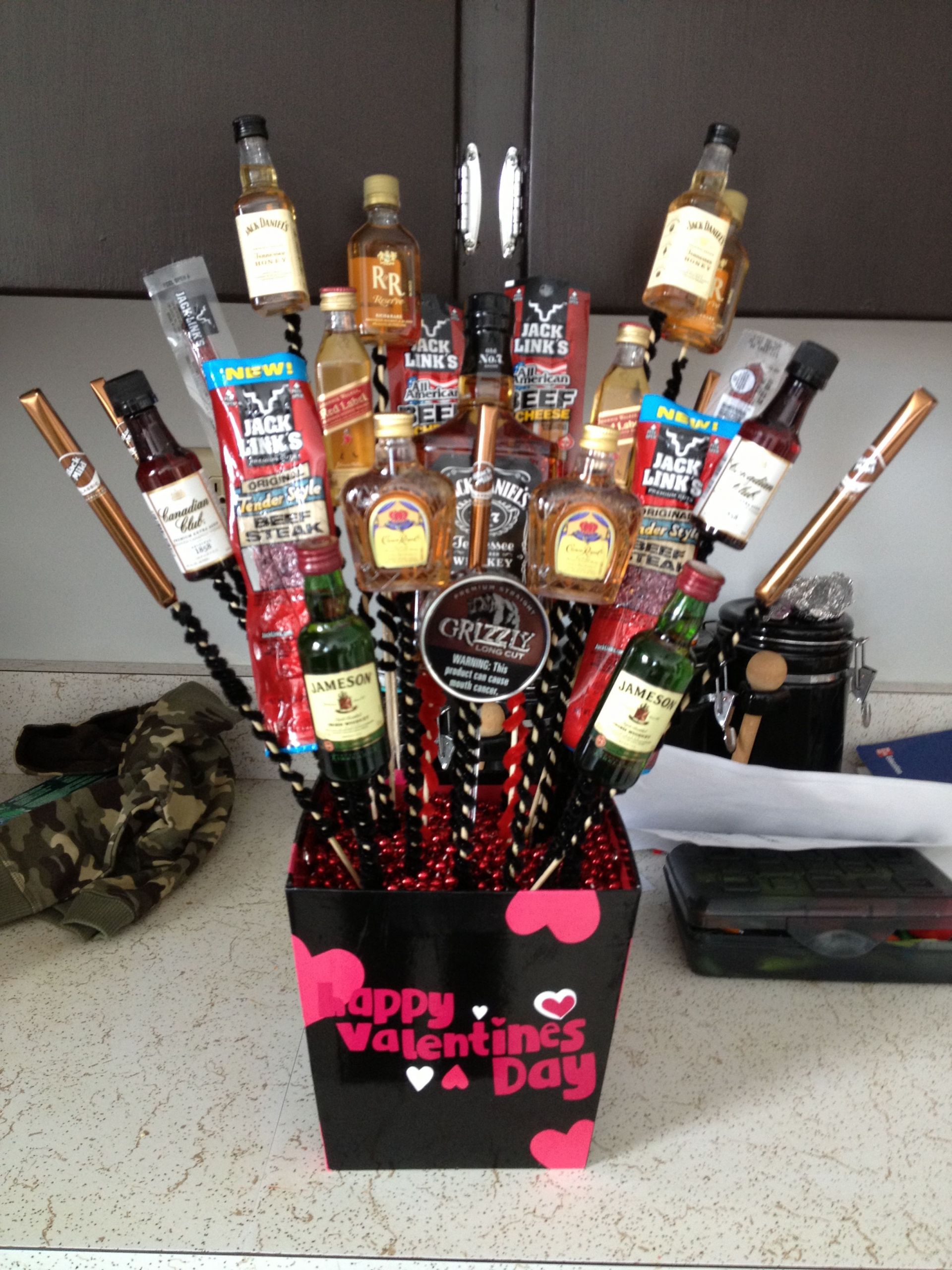 Valentines Gift Ideas For My Husband
 My husbands Man Bouquet I made him for Valentines Day